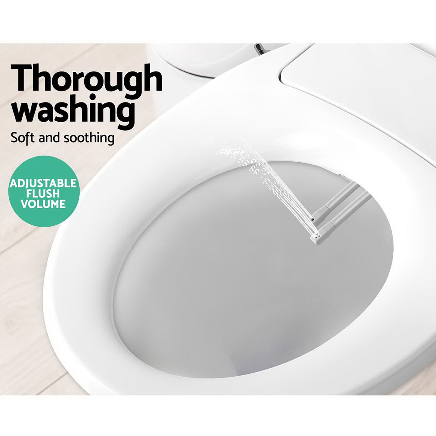 Non Electric Bidet Toilet Seat Bathroom  - White