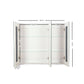 Cefito Bathroom Vanity Mirror with Storage Cabinet - White