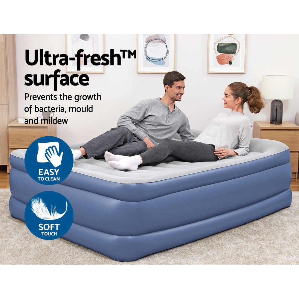 Bestway Queen Air Bed Inflatable Mattress Sleeping Mat Battery Built-in Pump