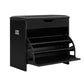 Artiss Shoe Cabinet Bench Shoes Storage Rack Organiser Shelf Black 15 Pairs