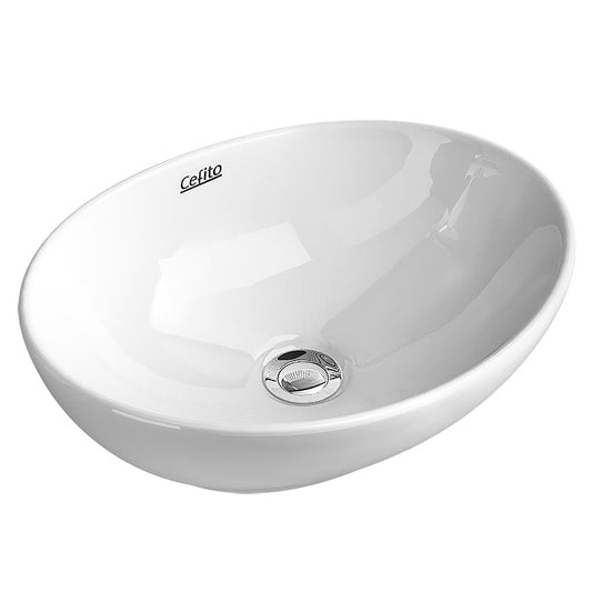 Cefito Ceramic Oval Sink Bowl - White