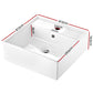 Cefito Ceramic Rectangle Sink Bowl - White