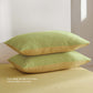 Cosy Club Washed Cotton Quilt Set Yellow Lime Double