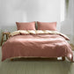 Cosy Club Quilt Cover Set Cotton Duvet King Red Beige