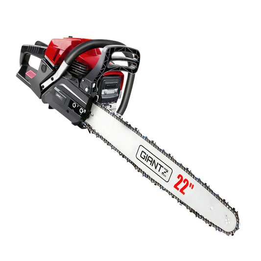 GIANTZ 58cc Commercial Petrol Chainsaw 22 Bar E-Start Chains Saw Tree Pruning