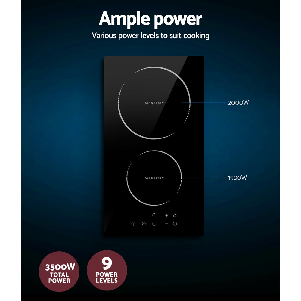 Devanti Induction Cooktop 30cm Ceramic Glass