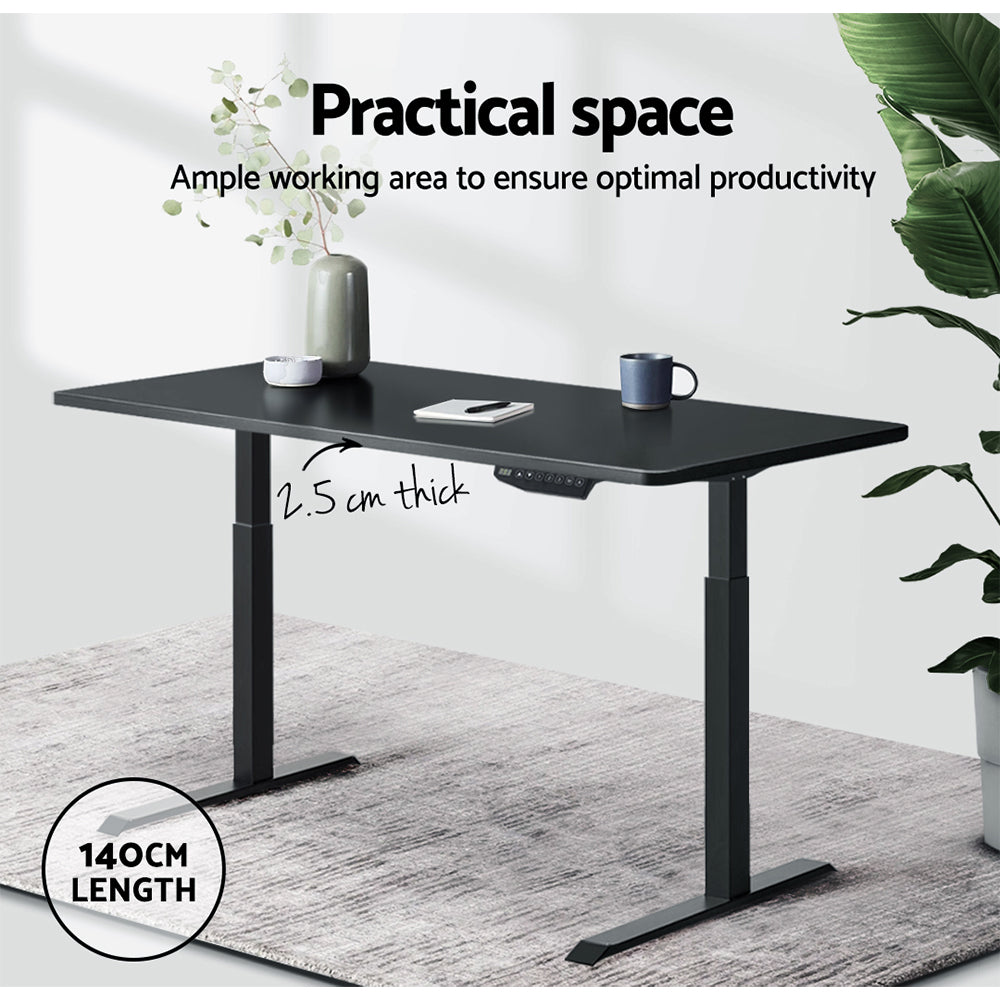 Artiss Standing Desk Top Adjustable Motorised Electric Sit Stand Table Black