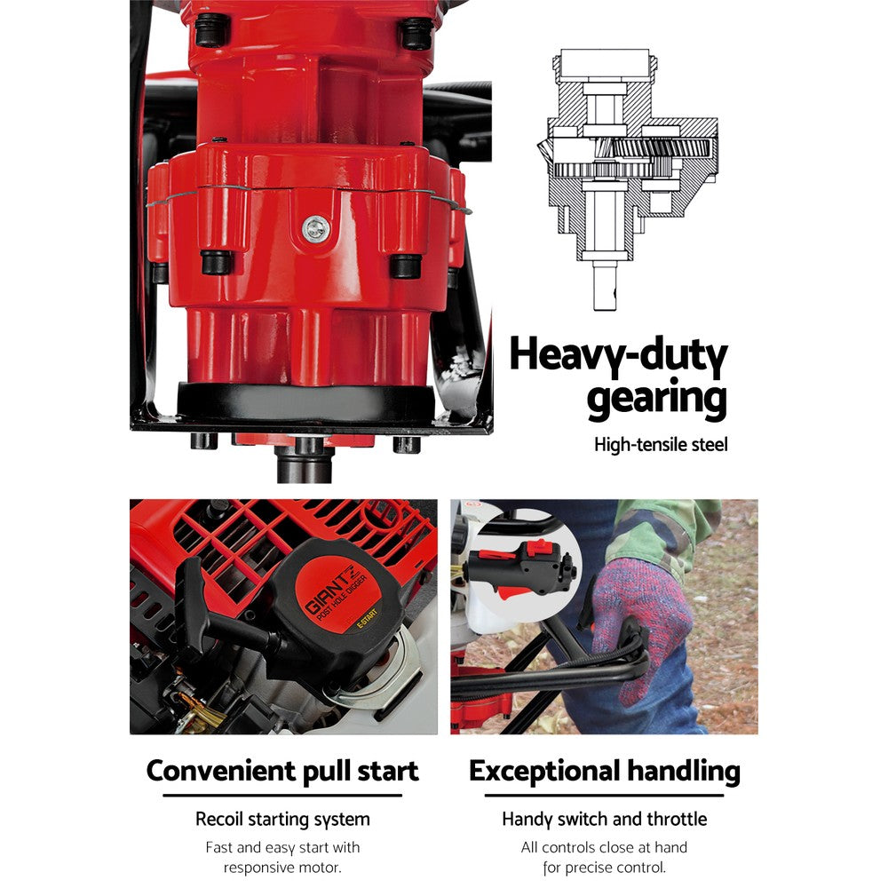 Giantz Post Hole Digger Petrol Diggers Only Motor Complete Earth Auger 92CC