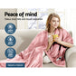 Giselle Bedding Heated Electric Throw Rug Fleece Sunggle Blanket Washable Pink
