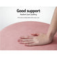 Artiss Round Velvet Foot Stool Ottoman Foot Rest Pouffe Padded Seat Pouf Pink