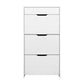 Artiss Shoe Cabinet 3 Tier Shoes Storage Drawer High Gloss White Rack Shelf
