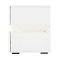 Artiss Bedside Table 2 Drawers RGB LED Side Nightstand High Gloss Cabinet White