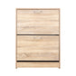 Artiss Shoe Cabinet Shoes Storage Rack 24 Pairs Organiser Shelf Cupboard Oak