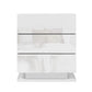 Artiss Bedside Tables Side Table RGB LED Lamp 3 Drawers Nightstand Gloss White