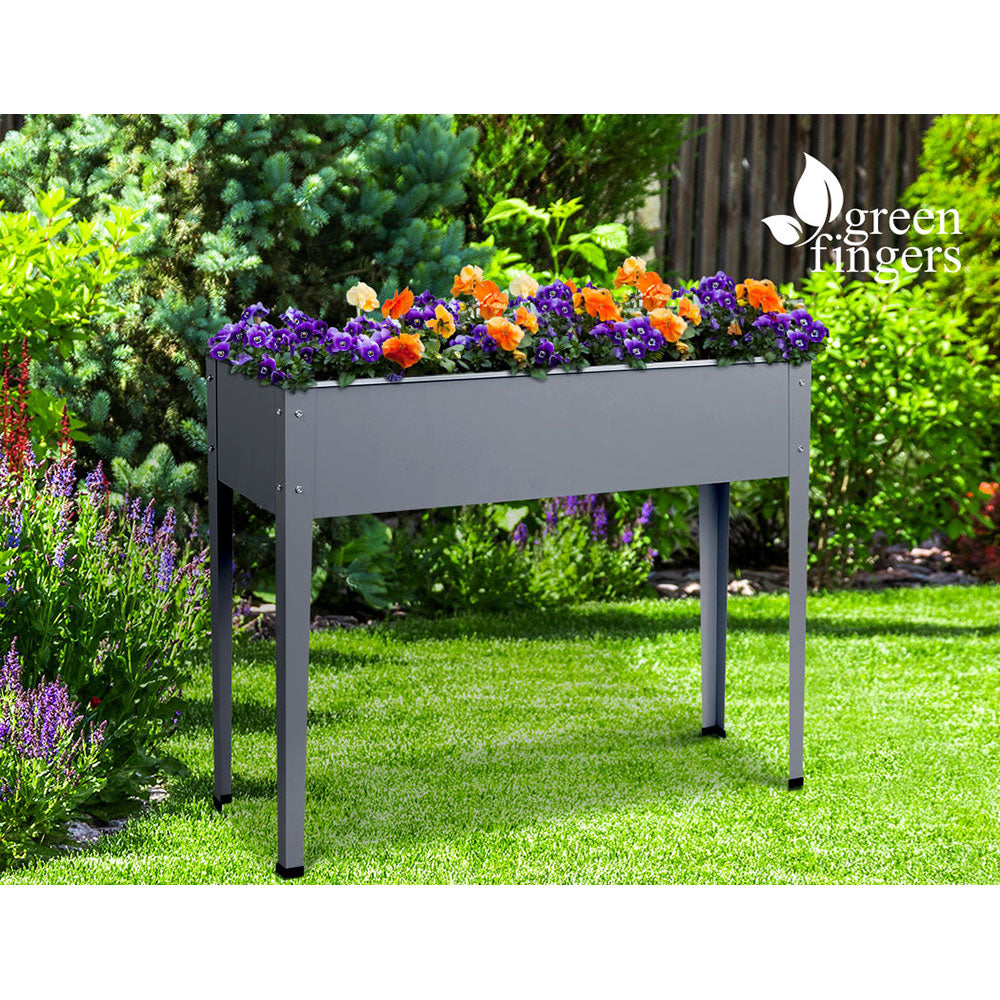 Greenfingers Garden Bed 100X80X30CM Galvanised Steel Raised Planter Standing Box