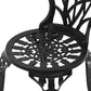 Gardeon 3PC Outdoor Setting Cast Aluminium Bistro Table Chair Patio Black