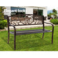 Gardeon Cast Iron Garden Bench - Bronze