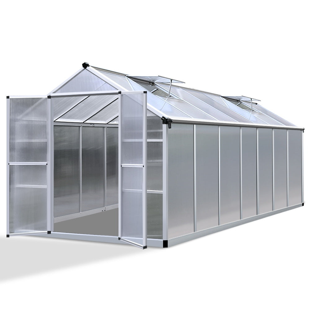 Greenfingers Greenhouse Aluminium Green House Garden Shed Greenhouses 4.1x2.5M