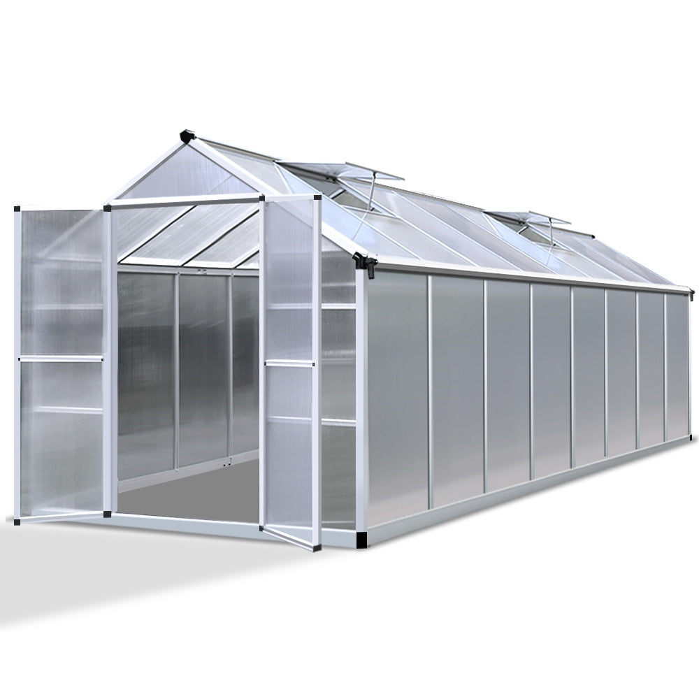 Greenfingers Greenhouse Aluminium Green House Garden Shed Greenhouses 4.7x2.5M