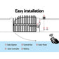 LockMaster 40W Swing Gate Opener Auto Solar Power Electric Remote Control 600KG