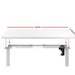 Electric Motorised Height Adjustable Standing Desk - White Frame with 140cm White Top