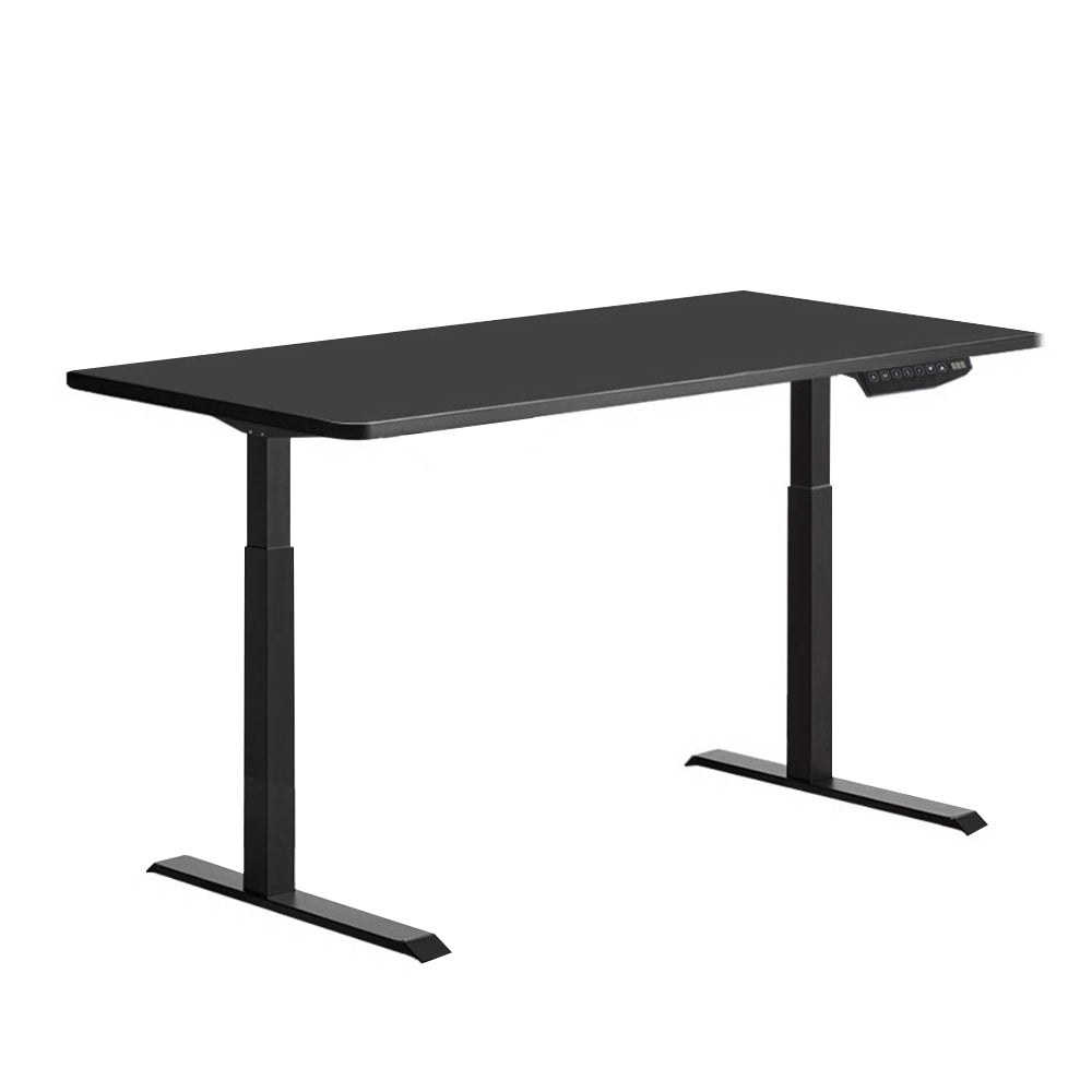 Artiss Standing Desk Sit Stand Riser Motorised Electric Computer Laptop Table Height Adjustable Dual Motor Black