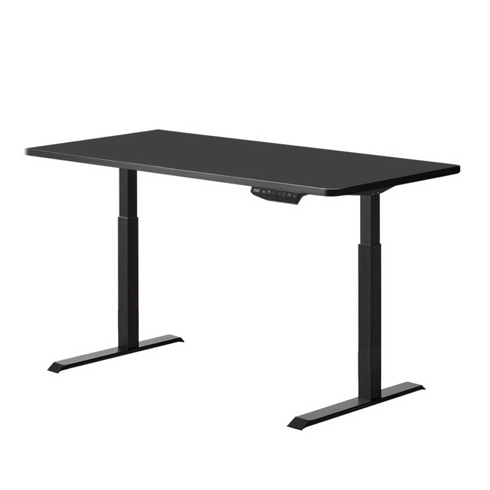 Artiss Standing Desk Sit Stand Table Riser Motorised Electric Computer Laptop Desks Dual Motors 140cm Black