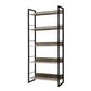 Artiss Bookshelf Wooden Display Shelves Bookcase Shelf Storage Metal Wall Black