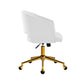 Velvet Office Chair Fabric Computer Chairs Armchair Vintage Work Study Home White