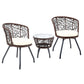 Gardeon Outdoor Patio Chair and Table - Brown