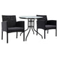 Gardeon Outdoor Bistro Chairs Patio Furniture Dining Chair Wicker Garden Cushion Tea Coffee Cafe Bar Set
