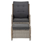 Gardeon Set of 2 Recliner Chairs Sun lounge Outdoor Patio Furniture Wicker Sofa Lounger