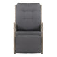 Gardeon Set of 2 Recliner Chairs Sun lounge Outdoor Furniture Setting Patio Wicker Sofa Grey