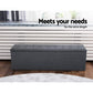 Artiss Storage Ottoman Blanket Box Linen Foot Stool Rest Chest Couch Grey