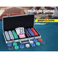 Poker Chip Set 300PC Chips TEXAS HOLD'EM Casino Gambling Dice Cards