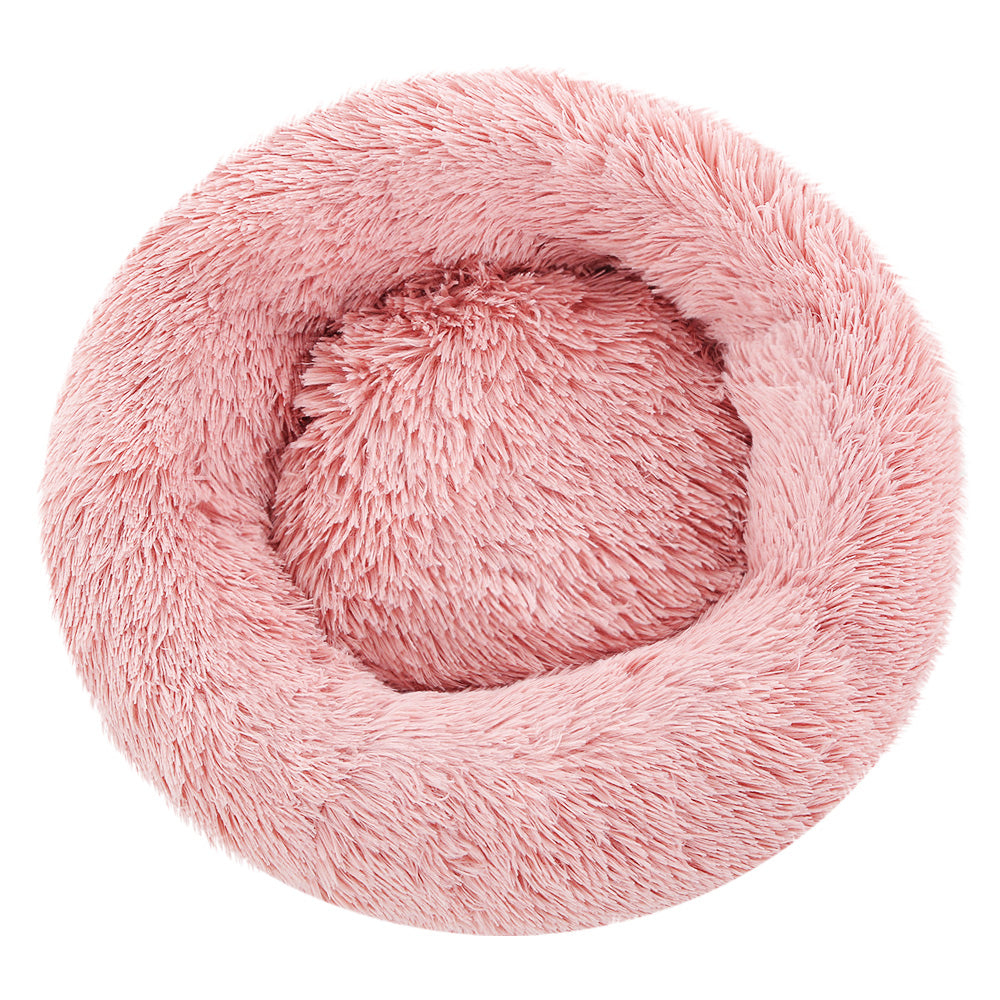 i.Pet Pet bed Dog Cat Calming Pet bed Medium 75cm Pink Sleeping Comfy Cave Washable