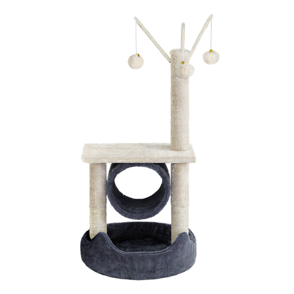 i.Pet Cat Tree Scratching Post 76cm Scratcher Tower Condo House Hanging toys