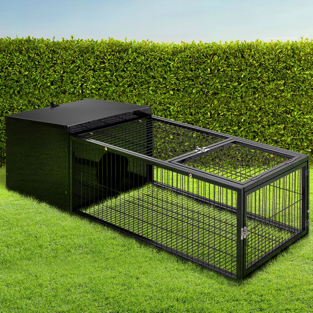 i.Pet Rabbit Cage Hutch Cages Indoor Outdoor Hamster Enclosure Pet Metal Carrier 122CM Length