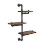 Artiss Display Shelves Bookshelf Pipe Shelf Rustic Industrial Floating Wall Shelves DIY Brackets