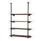 Artiss Wall Display Shelves Industrial Bookshelf DIY Pipe Shelf Rustic Brackets