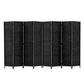 Artiss 8 Panel Room Divider Screen Privacy Timber Foldable Dividers Stand Black