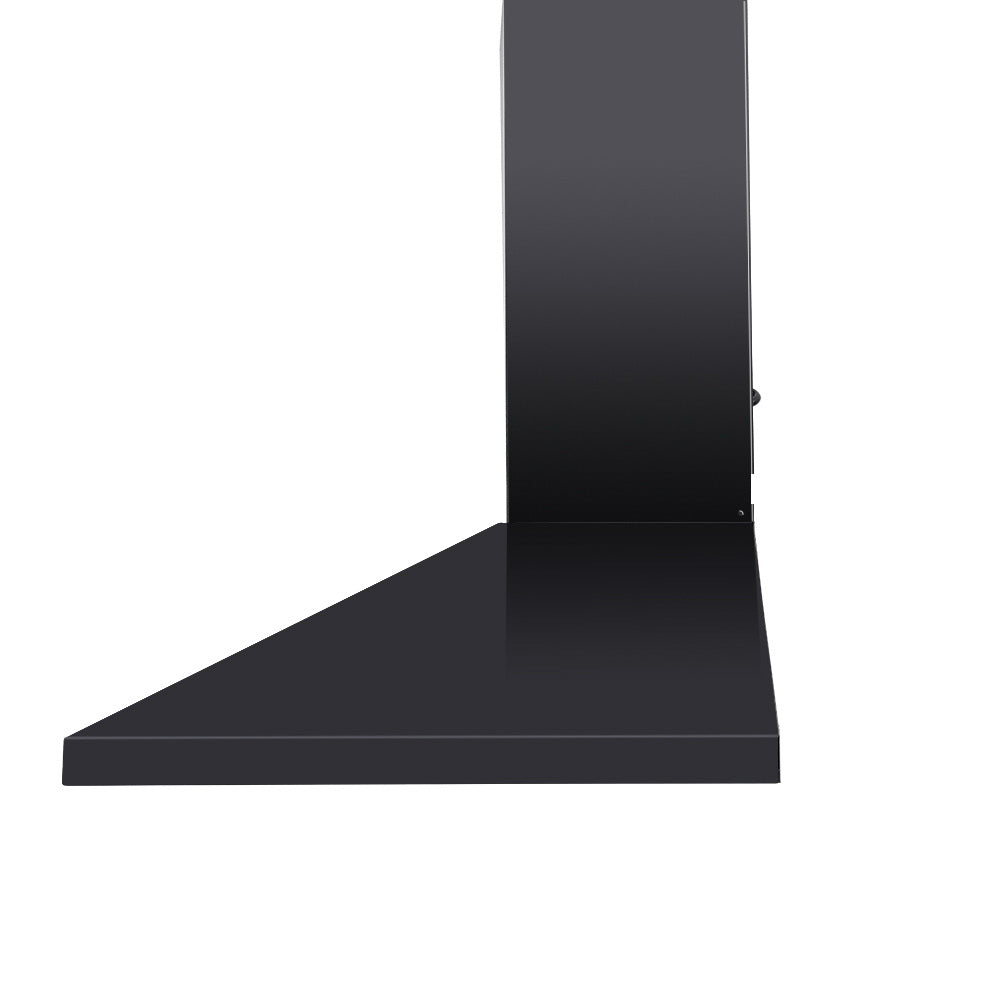 Devanti Pyramid Range Hood Rangehood 600mm 60cm Kitchen Canopy Black