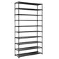 Artiss Shoe Rack 10-Tier (50 Pair) Shoes Organiser DIY Stackable Organizer Storage Shelf Stand Holder Portable Wardrobe Black