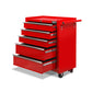 Giantz 5 Drawer Mechanic Tool Box Cabinet Storage Trolley - Red