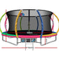 Everfit 14FT Trampoline Round Trampolines With Basketball Hoop Kids Present Gift Enclosure Safety Net Pad Outdoor Multi-coloured