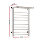 Devanti Electric Heated Towel Rail Warmer Heater Rails Rack Wall Mounted 14 Bar