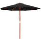Instahut Outdoor Umbrella 2.7M Pole Cantilever Stand Garden Umbrellas Patio Black