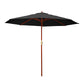 Instahut Outdoor Umbrella 3M Pole Cantilever Stand Garden Umbrellas Patio Black