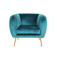 Artiss Armchair Lounge Sofa Arm Chair Accent Chairs Armchairs Couch Velvet Green