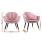 Artiss Armchair Lounge Chair Accent Armchairs Retro Single Sofa Velvet Pink Seat